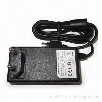 12V/3A 36W Wall Mount AC/DC Adapter with EU Plug, Available for LCD/LED TV, STB, Monitor, HDD
